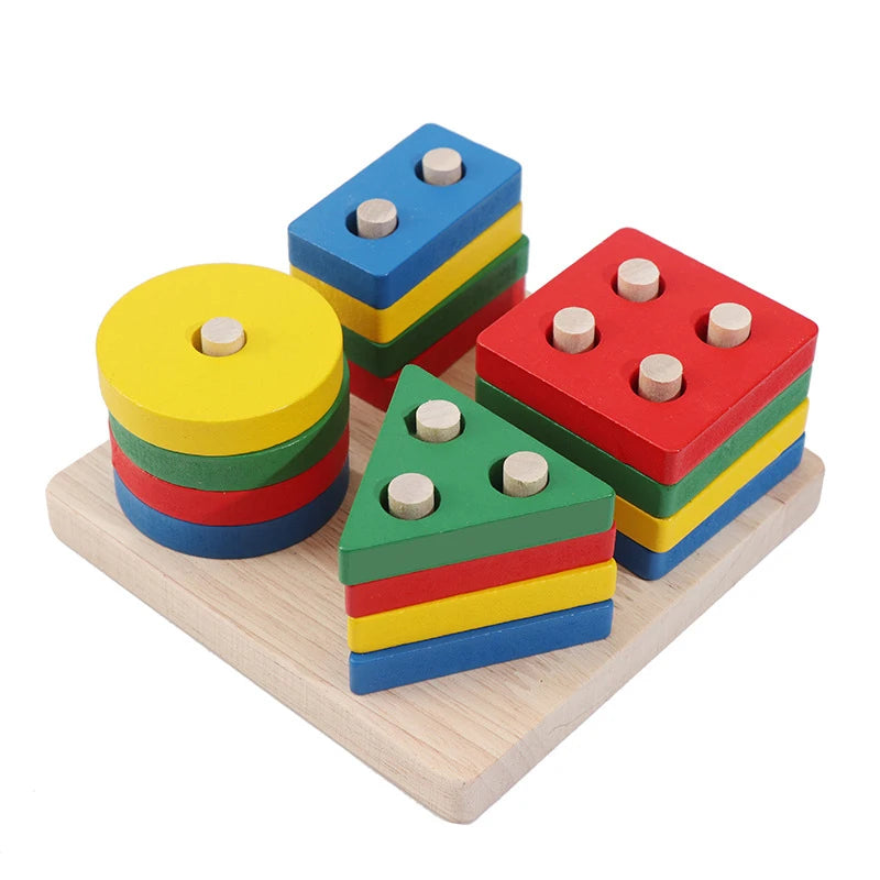 Wooden Alphabet & Number Peg Puzzles for Toddlers