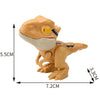 A light brown finger dinosaur fidget toy with movable joints and a realistic mouth display.