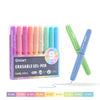 A set of nine Qimiart erasable gel pens in various colors, including pink, orange, green, and blue.