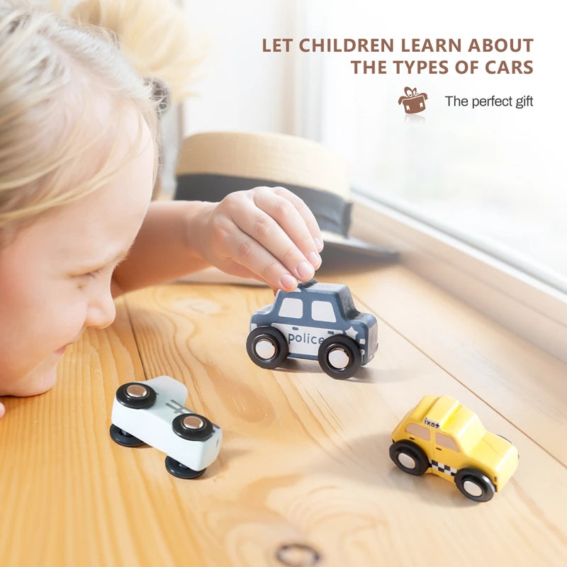 Wooden Vehicle Puzzle Board for Toddlers – Montessori Learning Toy