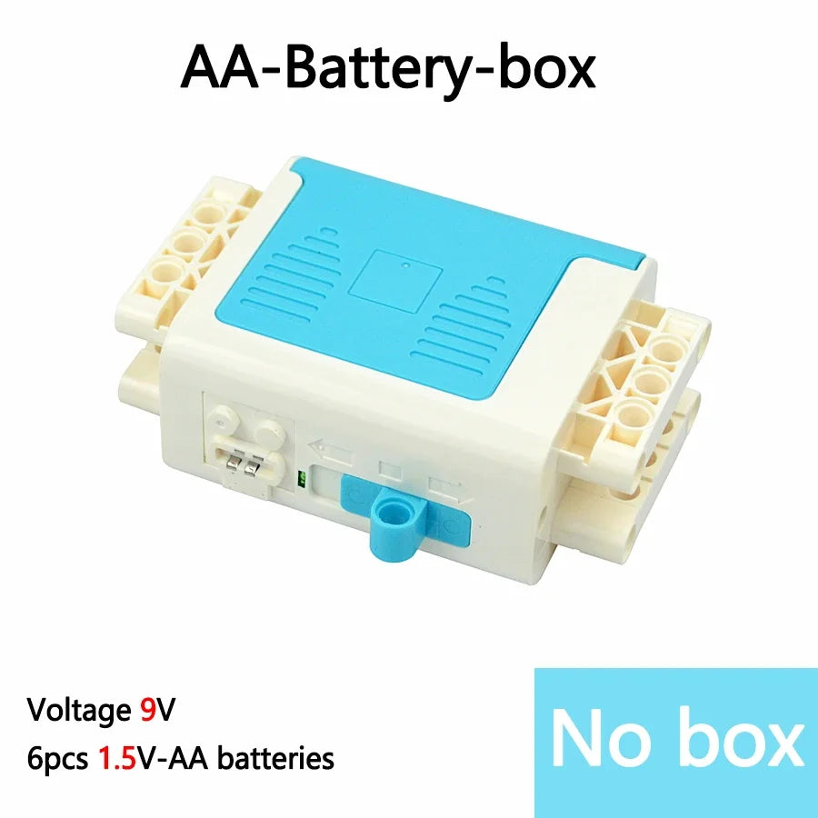 AA battery box with 9V voltage and six 1.5V AA batteries for power functions motor and servo set