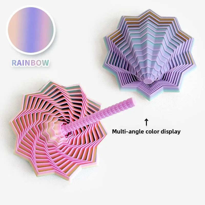 Optical Illusion Fidget Star – 3D Hexagon Spinner for Stress Relief