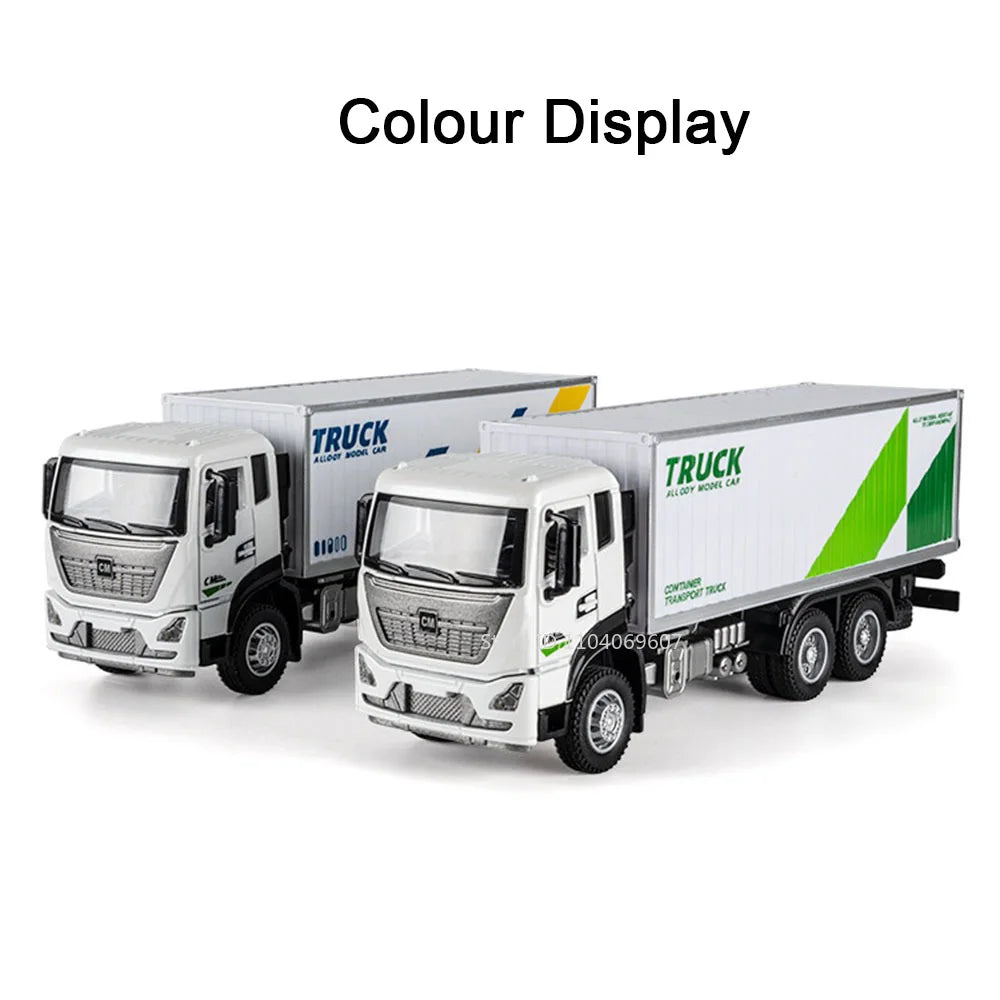 1:32 Scale Diecast Container Truck Toy – Fruit & Vegetable Transport Vehicle