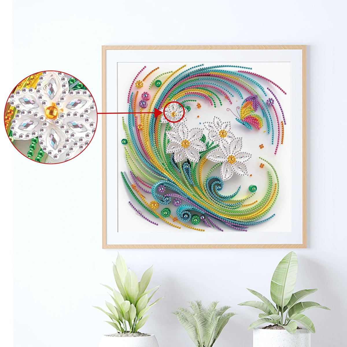 Special-Shape Diamond Art Painting Kit – Colorful Floral Design for Adults & Beginners