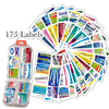 Portable 10-Compartment Pill Organizer with 175 Labels