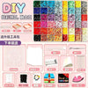A DIY craft kit featuring various colors of Perler beads and related tools for making plastic crafts.