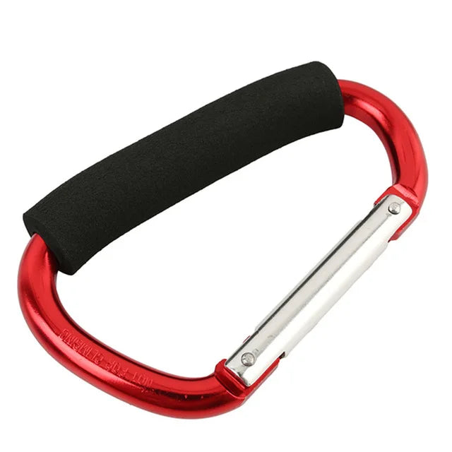 Heavy-Duty Aluminum Carabiner Stroller Hooks for Bags and Purses