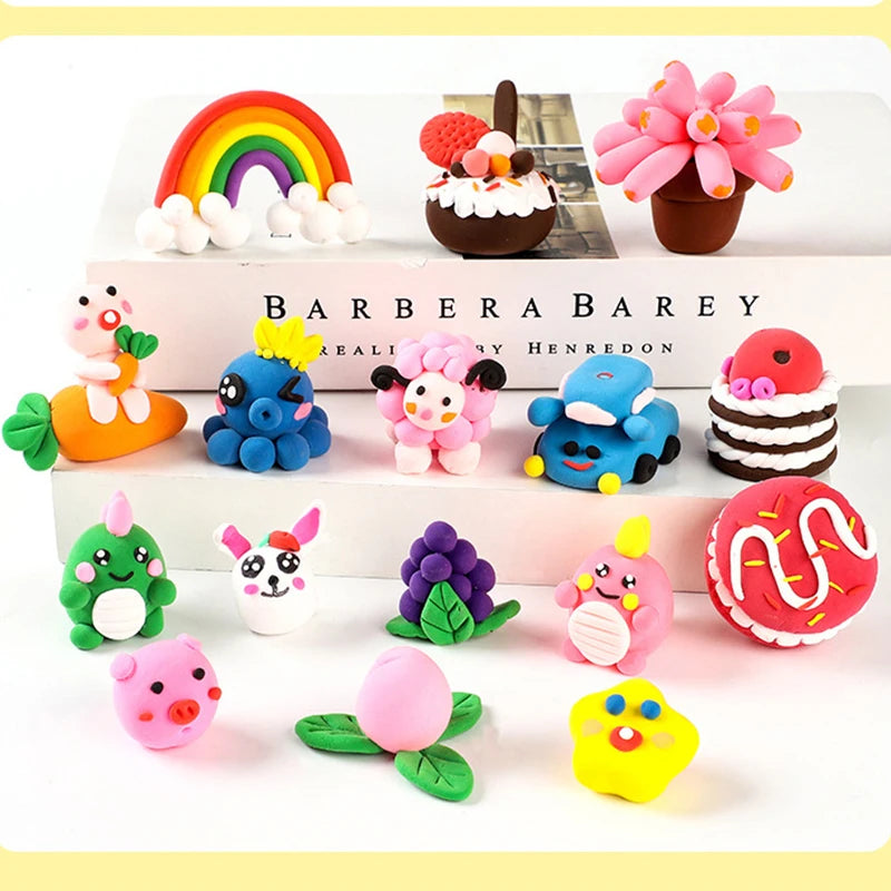 36-Color Air Dry Modeling Clay Set with Tools for Kids