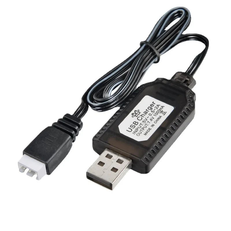 USB Rechargeable 7.4V Li-ion Battery Charger Cable