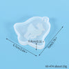A clear silicone mold shaped like a deer for jewelry and craft projects, with dimensions 6.7cm by 7cm.