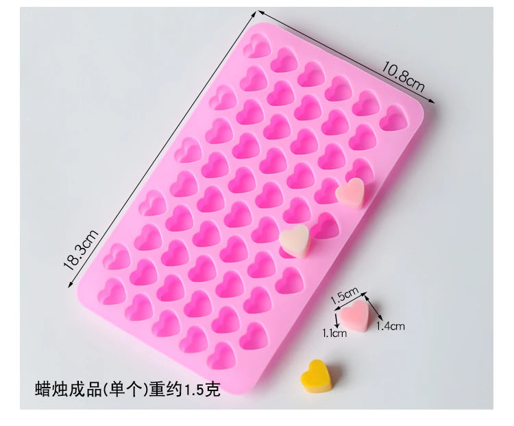 Mini Heart Silicone Mold for Candles, Soap & Resin
