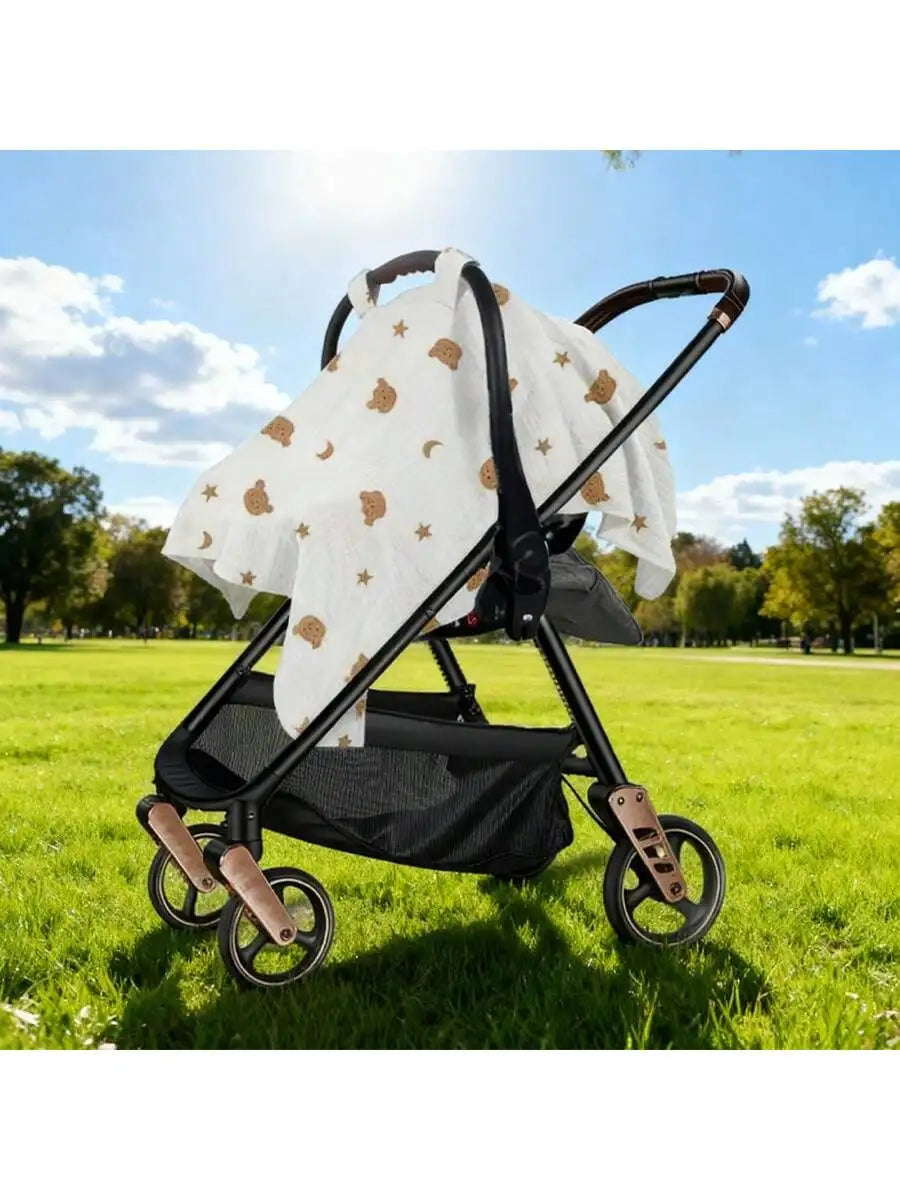 Baby Stroller Sunshade and Dust Cover - Soft Breathable Canopy