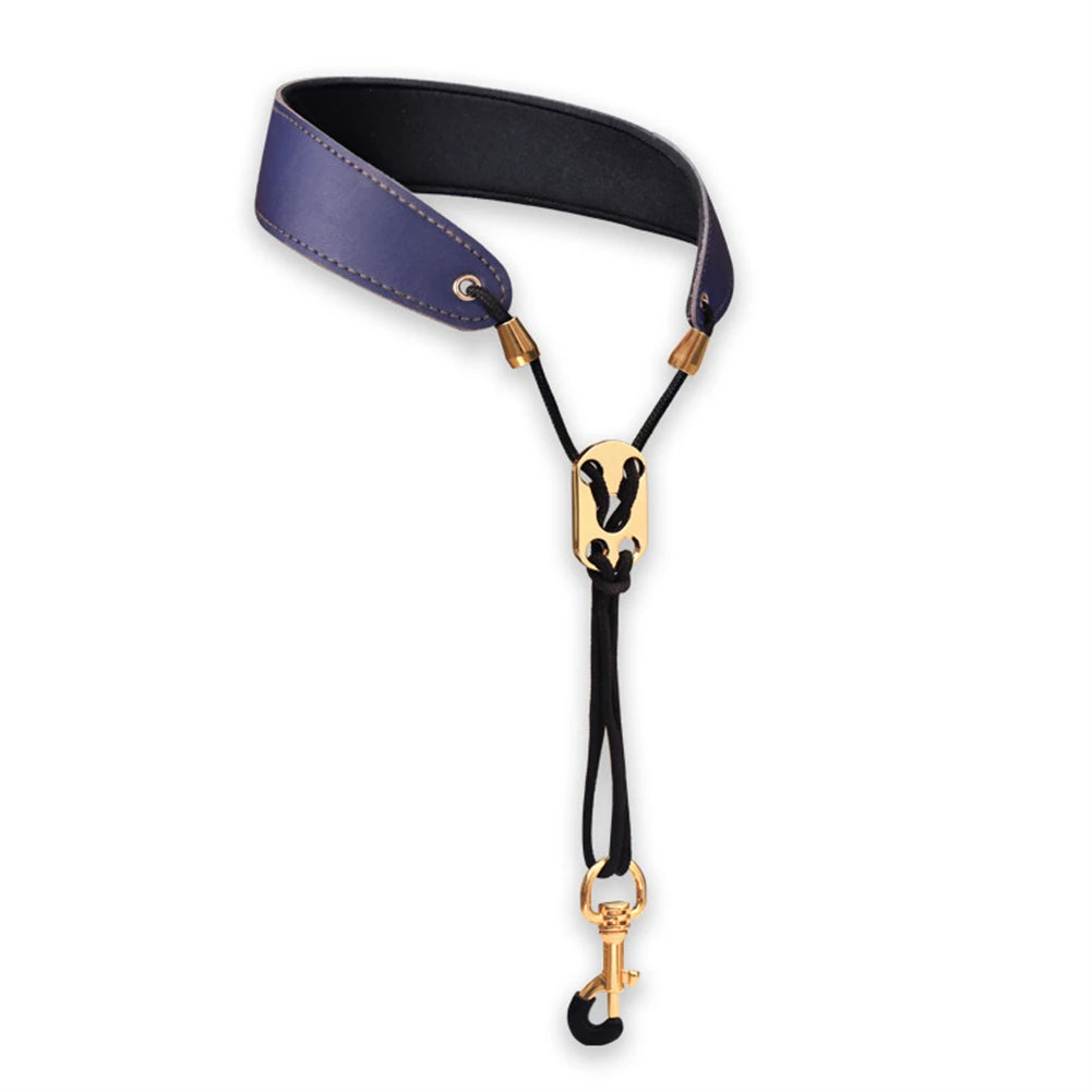 Comfortable Leather Saxophone Neck Strap with Adjustable Design
