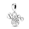 925 Sterling Silver Heart Charm Beads for Bracelets and Necklaces