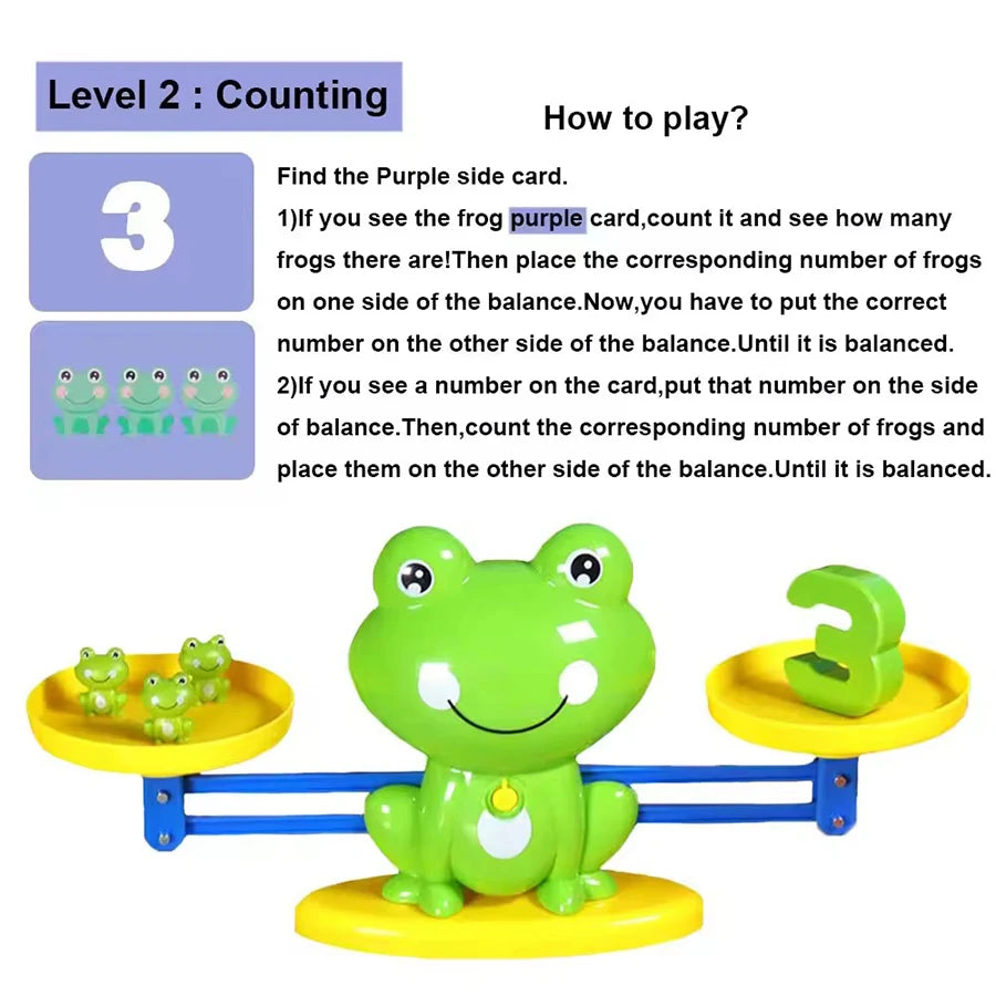 Frog Balance Math Game for Kids – Early Learning Addition & Subtraction Toy