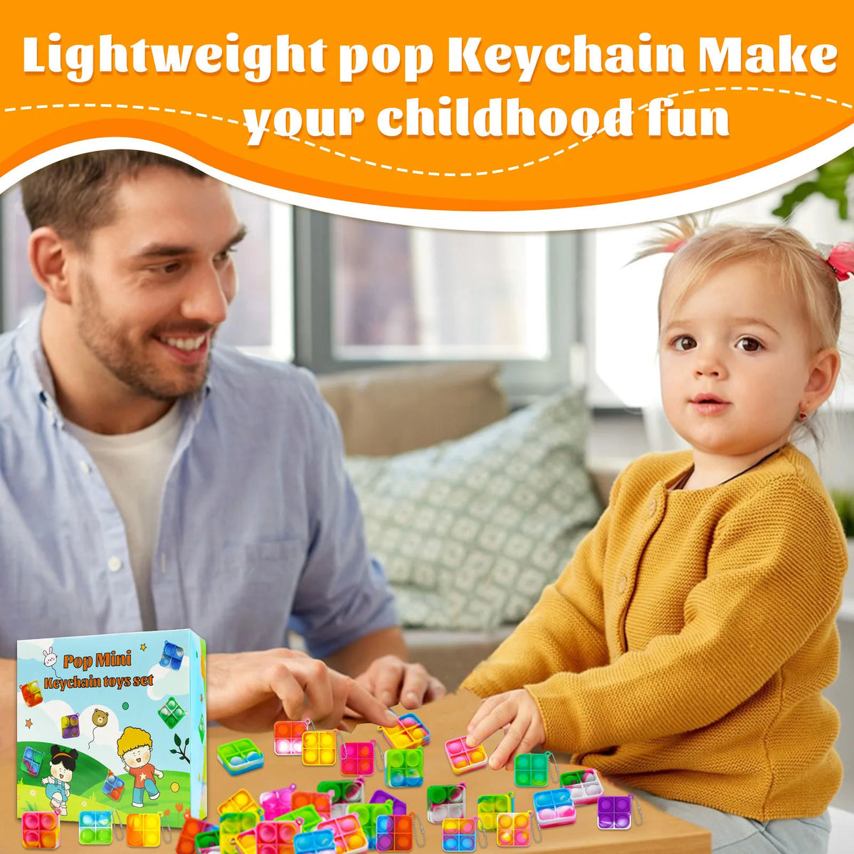 Mini Pop Keychain Fidget Sensory Toys