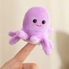 Adorable Mini Plush Finger Puppet Set – Parrot, Peacock, Shark & Octopus