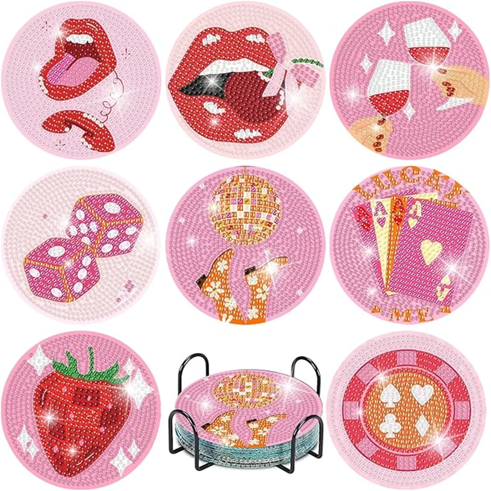 DIY Diamond Art Coaster Kit with Stand