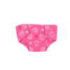 Pink soft doll underwear for 18-inch dolls featuring a pattern of piggy faces