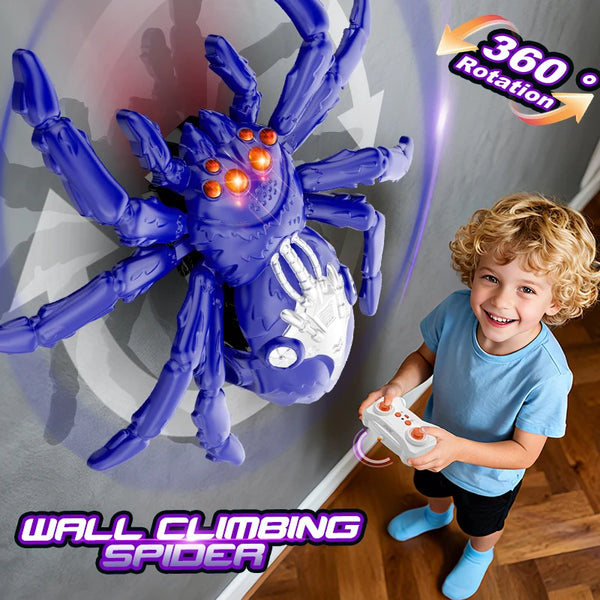 Remote Control Wall-Climbing Gecko Toy with LED Lights