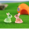 Glow-in-the-Dark Bunny Resin Figurines for Easter & Home Decor