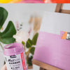 A bottle of PEBEO Matte Acrylic Paint in pastel violet is shown next to a canvas.