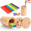Wooden Montessori Color Sorting & Shape Matching Toy