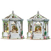 A detailed 3D wooden book nook kit featuring an antique-style house with arched windows and greenery.