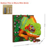 A detailed Lego Mini Brick model of a gothic skeleton hand with roses, built on a brown base.