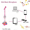 Kids Karaoke Microphone with Guitar Stand and LED Lights