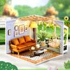 DIY Wooden Miniature Dollhouse Coffee Shop Kit