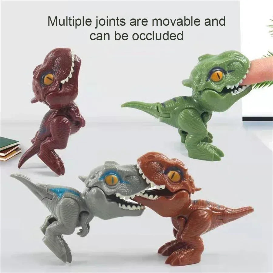 Finger-Biting Dinosaur Toy with Movable Joints
