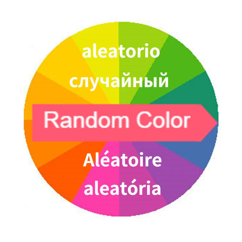 A circular color wheel divided into segments with Russian and French words for random color.