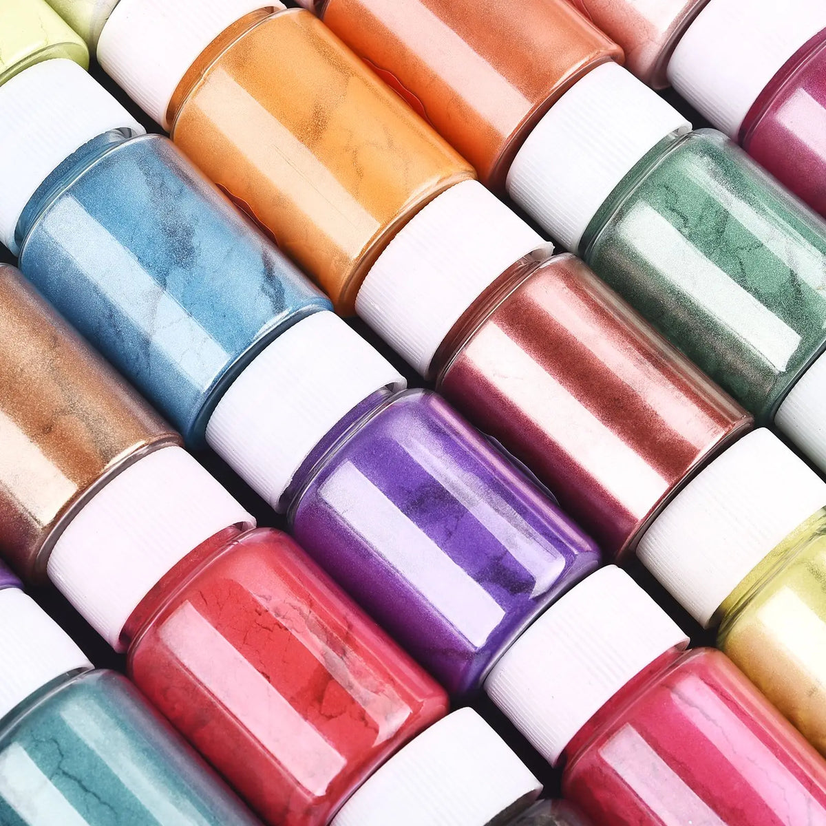 24-Color Mica Powder Set for Epoxy Resin, Soap, and Jewelry Crafting
