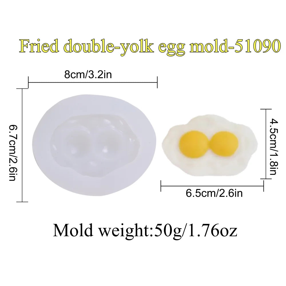 3D Food Silicone Candle Mold Set