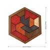 Hexagonal Wooden Puzzle — Interlocking Brain Teaser for Adults