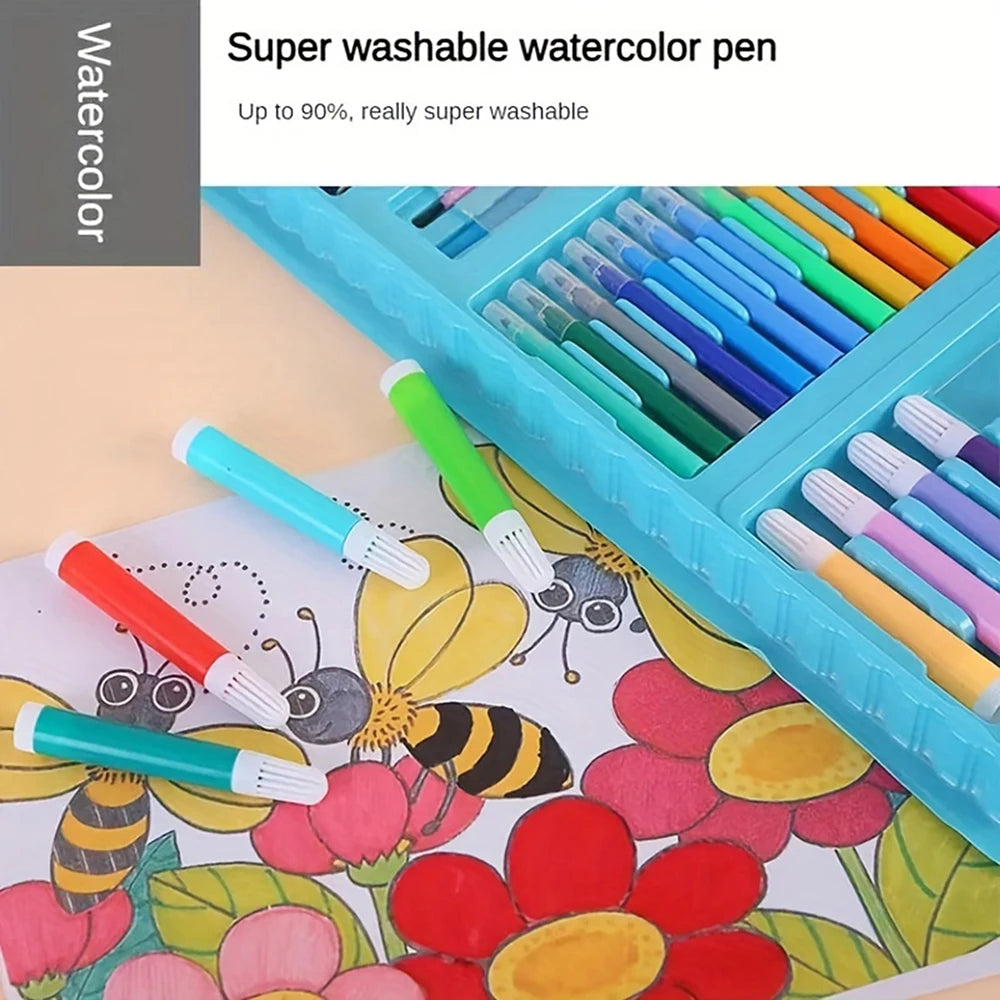 208-Piece Watercolor Painting Set with Drawing Supplies