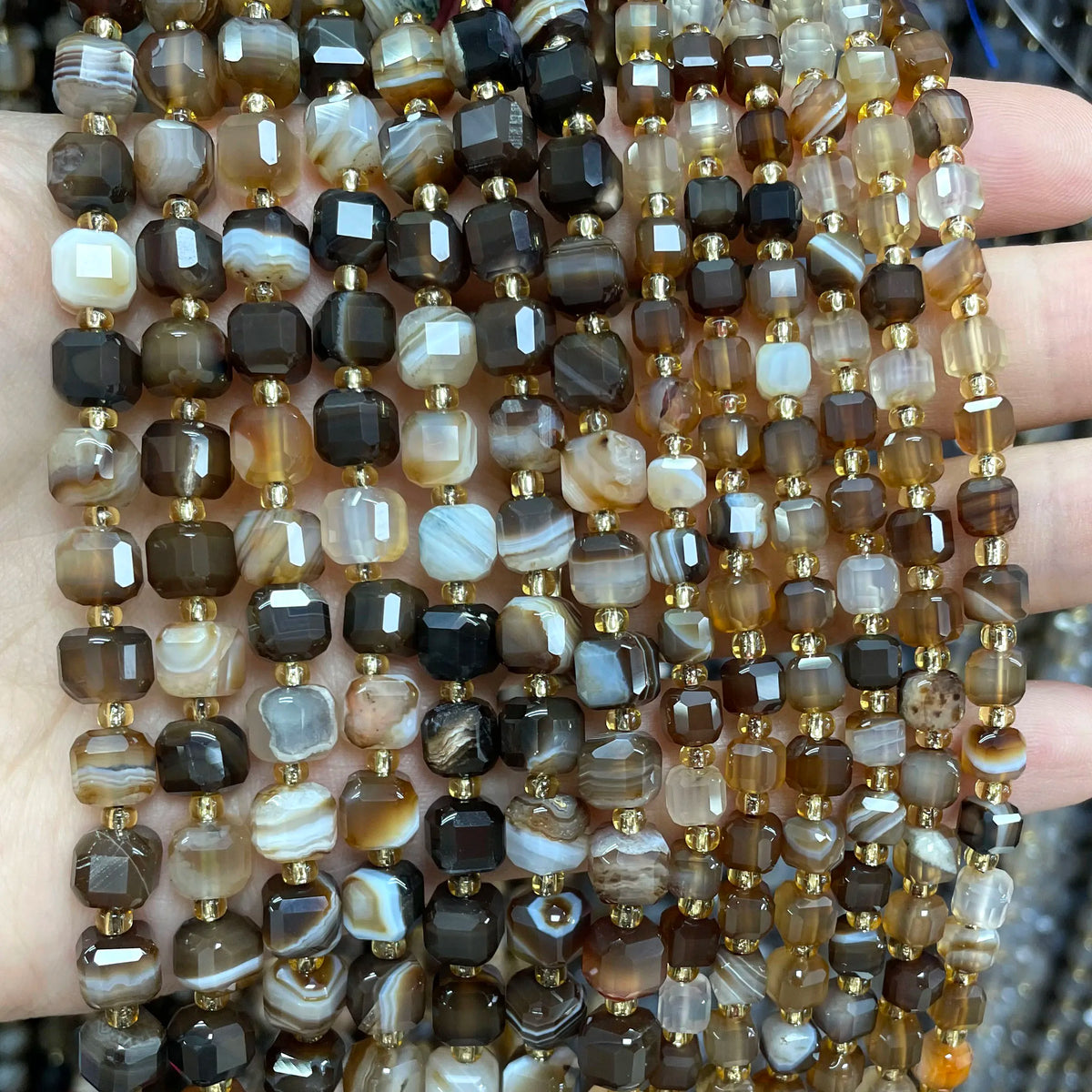 Natural Stone Faceted Beads for Jewelry Making