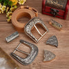 Antique Western Cowboy Belt Buckle Set (2 Pack)
