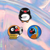Hand-Painted Penguin Enamel Pin – Cute Cartoon Brooch for Bags, Hats & Jackets