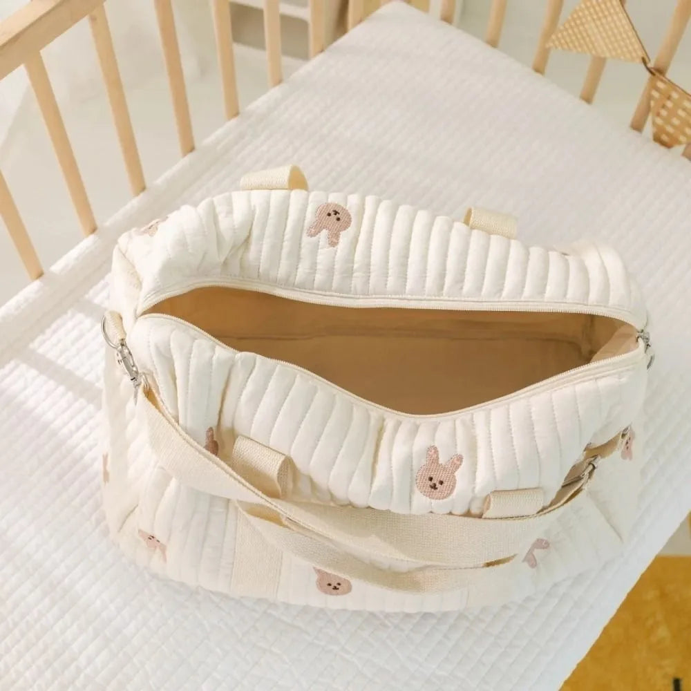 Embroidered Diaper Bag with Large Capacity for Travel & Everyday Use