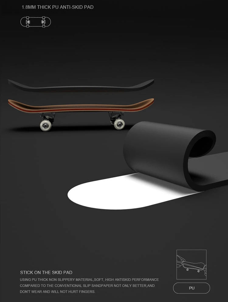 Mini Finger Skateboard with Art Patterns