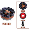 Mini Gyroscope Launcher Set featuring a dark purple and bronze flower-like mechanism with components for testing.