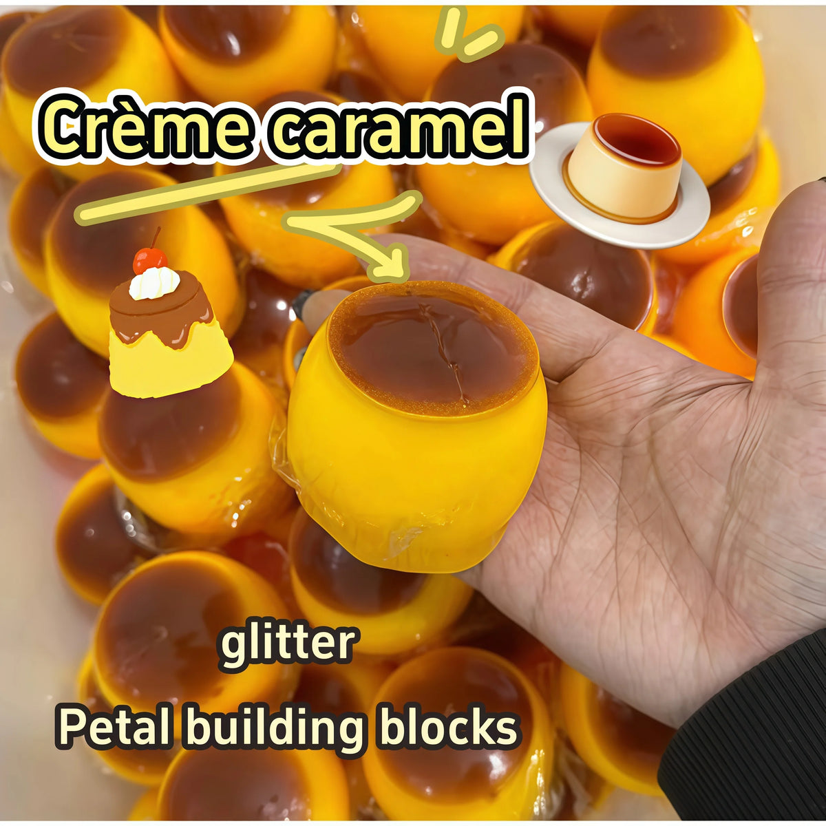 Caramel Pudding Stress Ball with Satisfying ASMR Squish