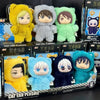 A collection of Jujutsu Kaisen Cat Ear Plushies in various colors including yellow, gray, green, blue, and purple.