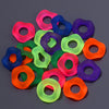 Assortment of candy color acrylic spacer beads in various shades of pink, purple, green, and orange.
