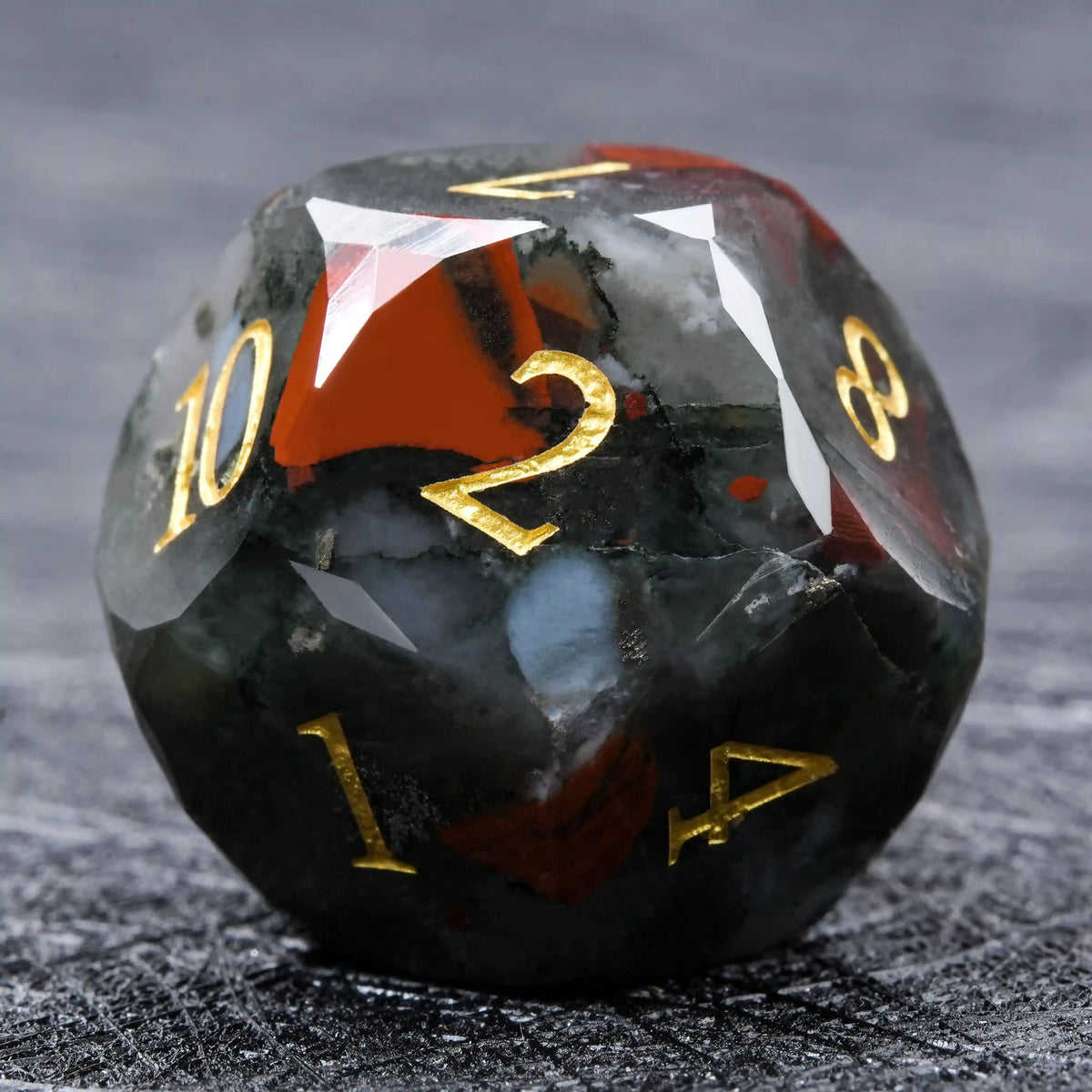 Premium 7-Piece Frosted Gemstone Polyhedral Dice Set for Tabletop RPGs
