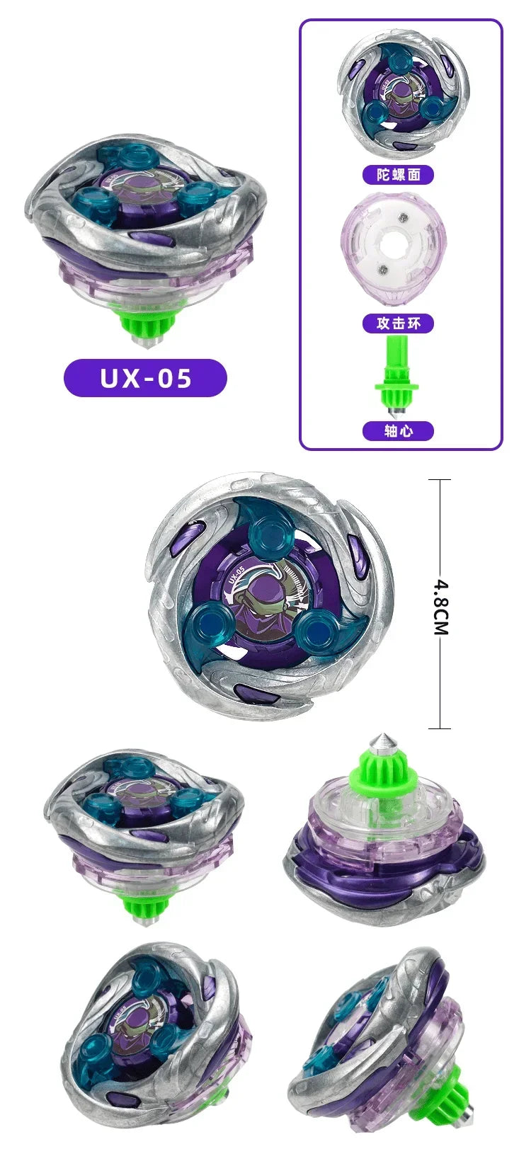 Metal Spinning Top Battle Toy with Launcher