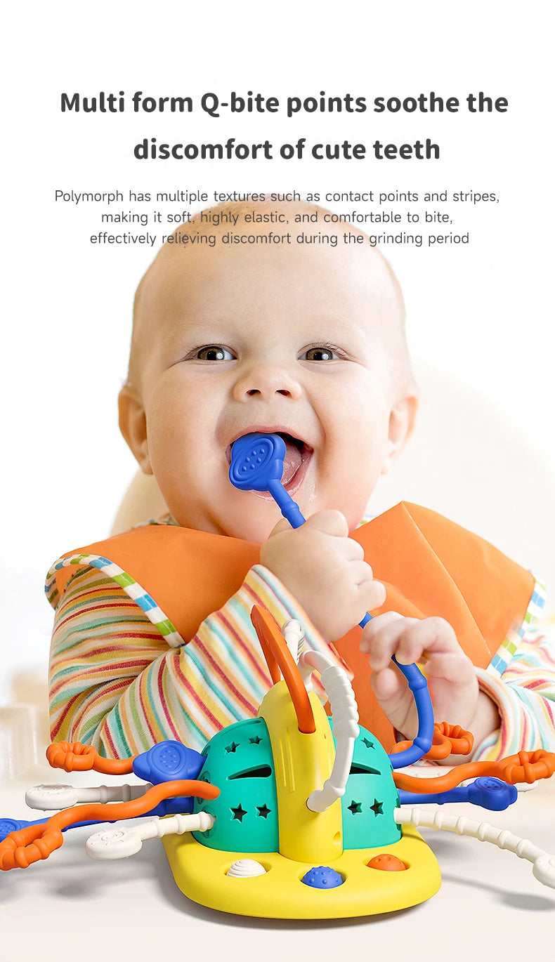 Montessori Pull String Sensory Toy for Babies and Toddlers