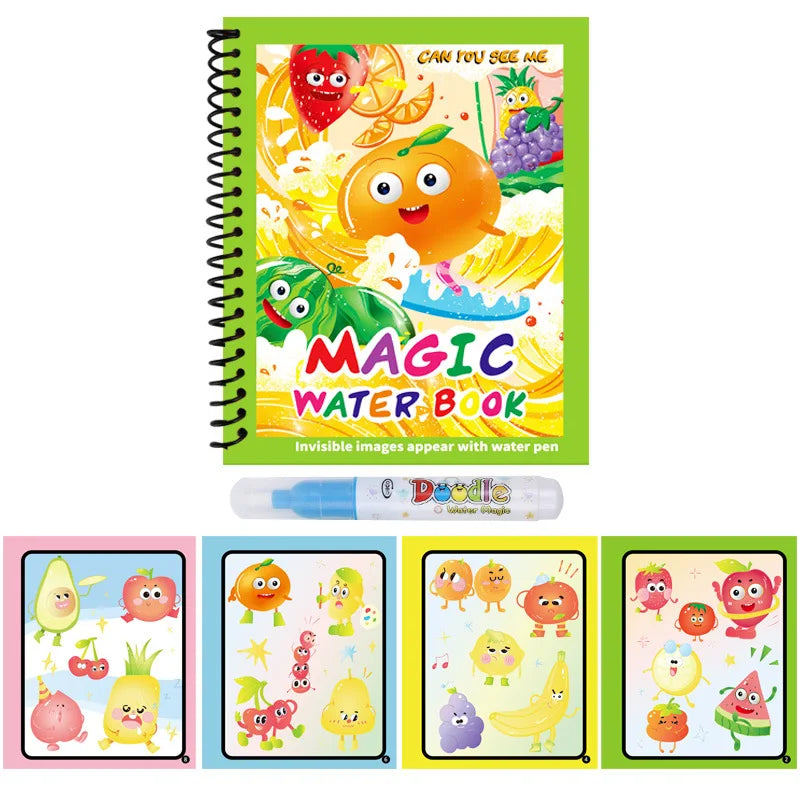 Reusable Magic Water Drawing Book with Refillable Pen